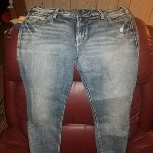 silver brand indigo Sam Roll Crop Jeans